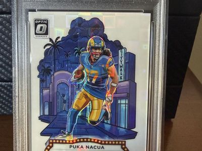 2025 Donruss Optic Puka Nacua Uptown White Pandora #8 PSA 10 GEM MINT Los Angeles Rams