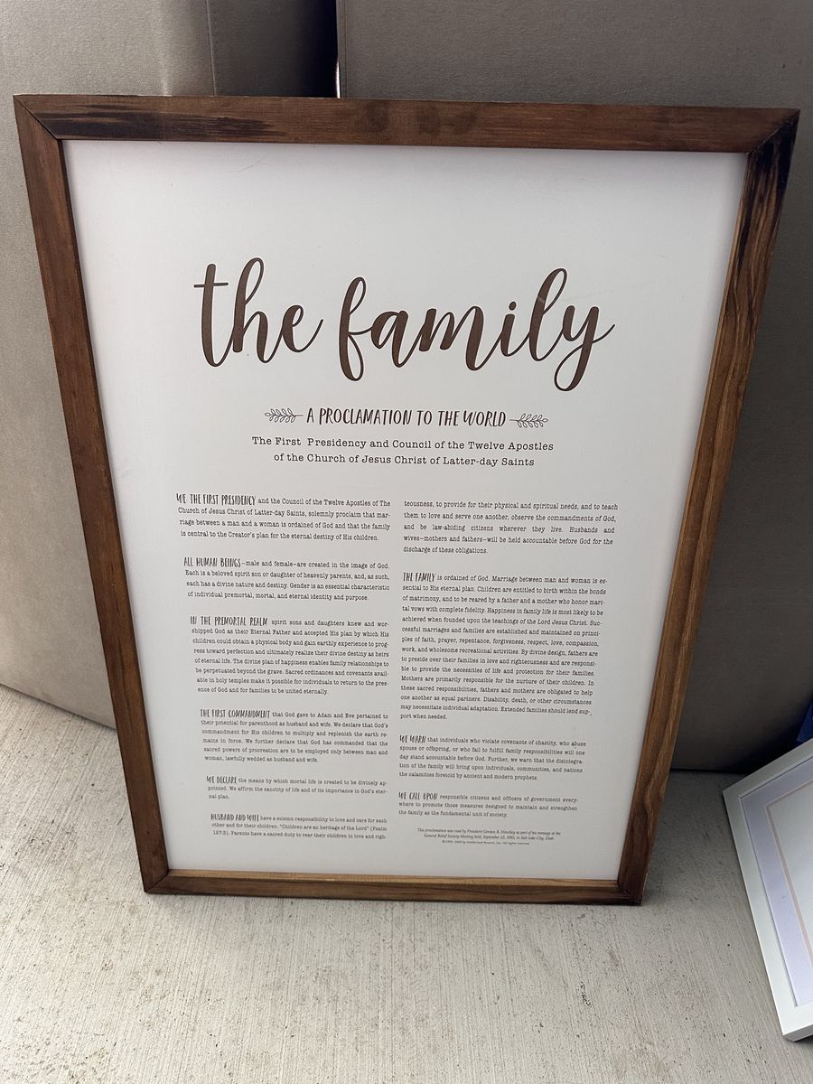 LDS framed The family