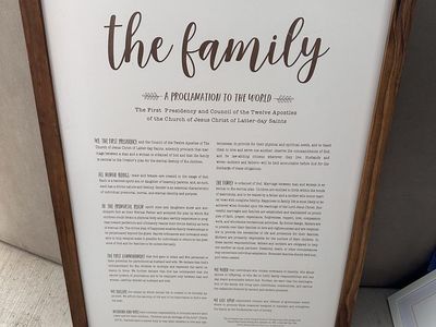 LDS framed The family
