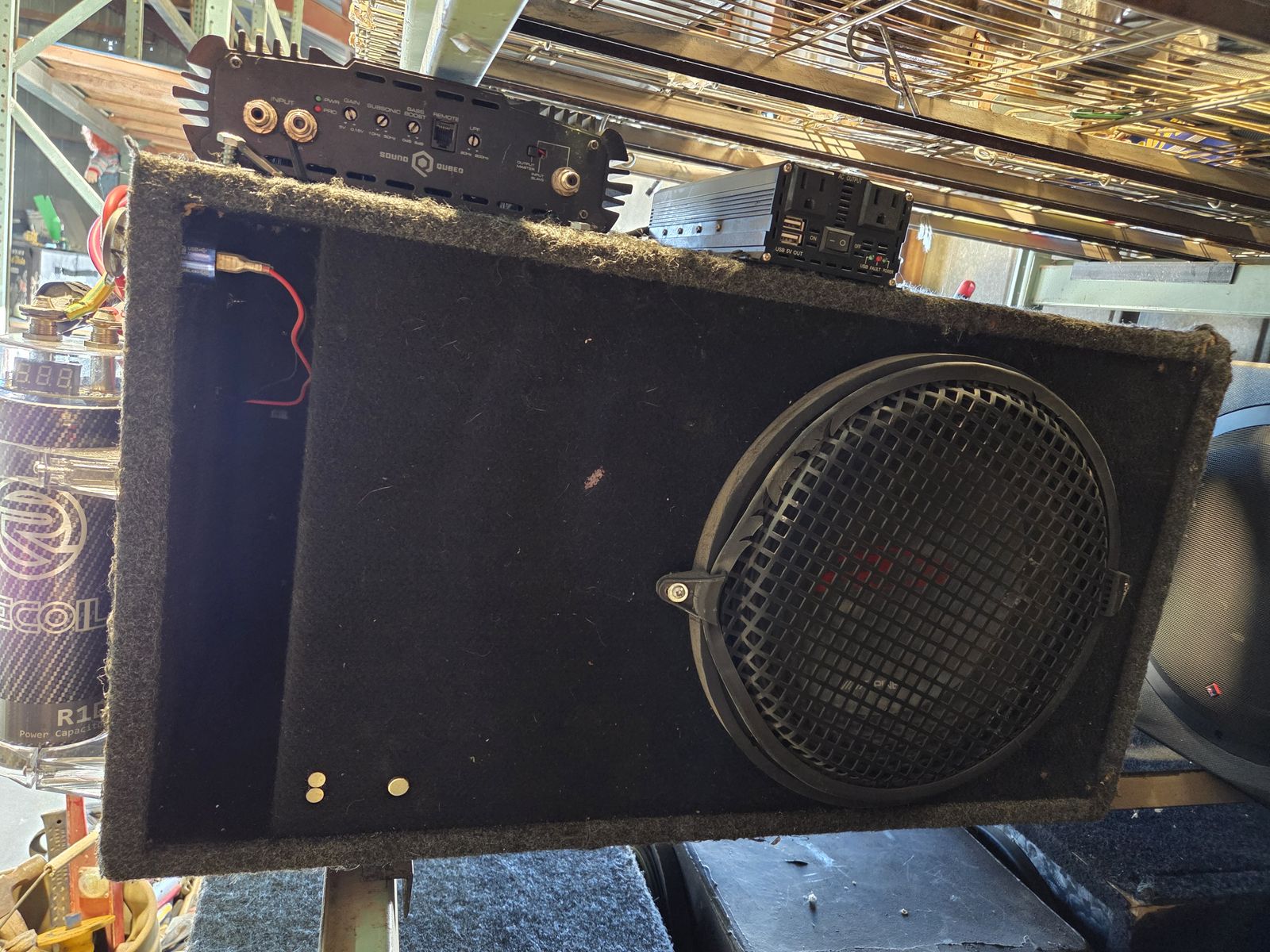 Full sub & amp & power invertor and box