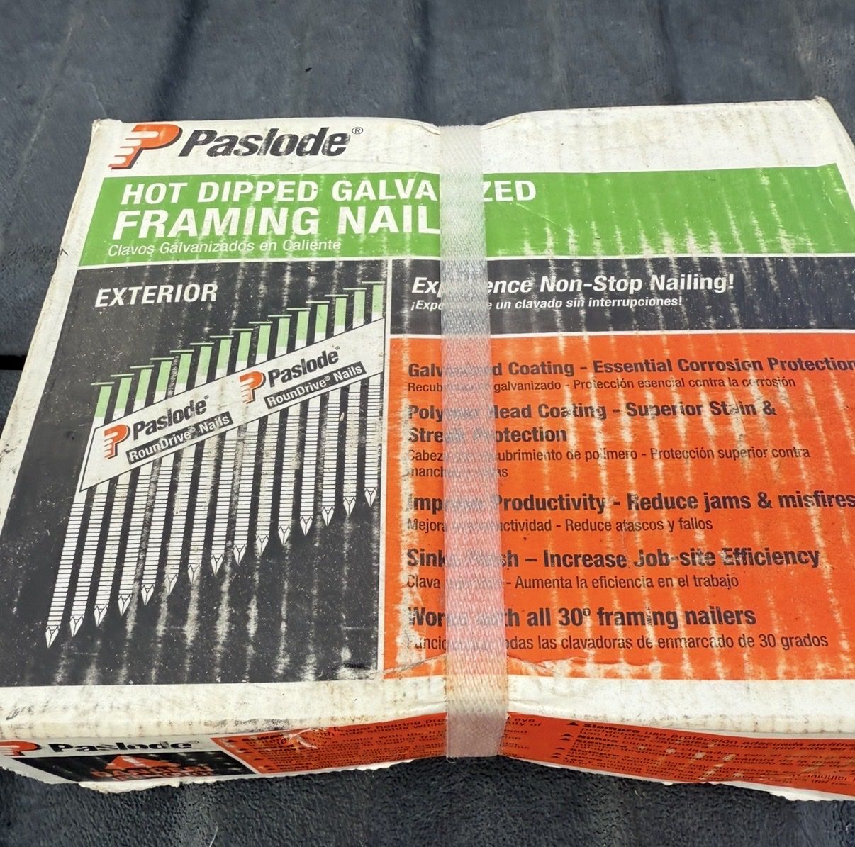 Paslode Hot Dipped Galvanized Framing Nails 2-3/8" x .113, 2,000 QTY, 30 Degree