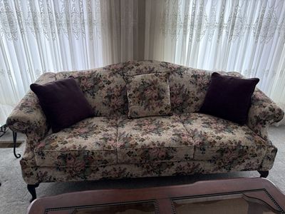 Vintage Floral Sofa, Armchair