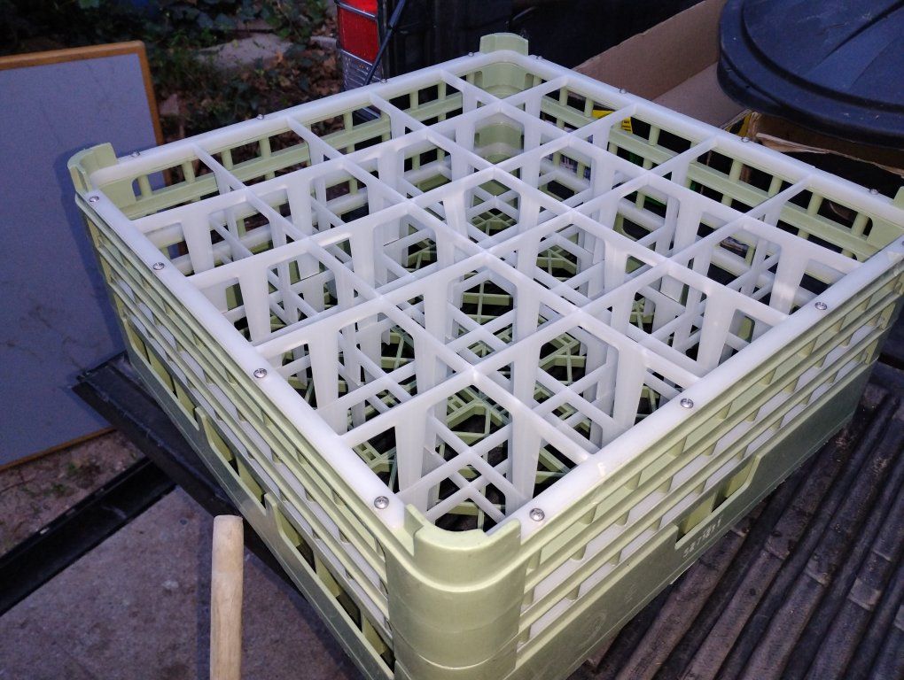 Commercial Glass Dishwasher Rack $20 each or $130 for a stack of 13