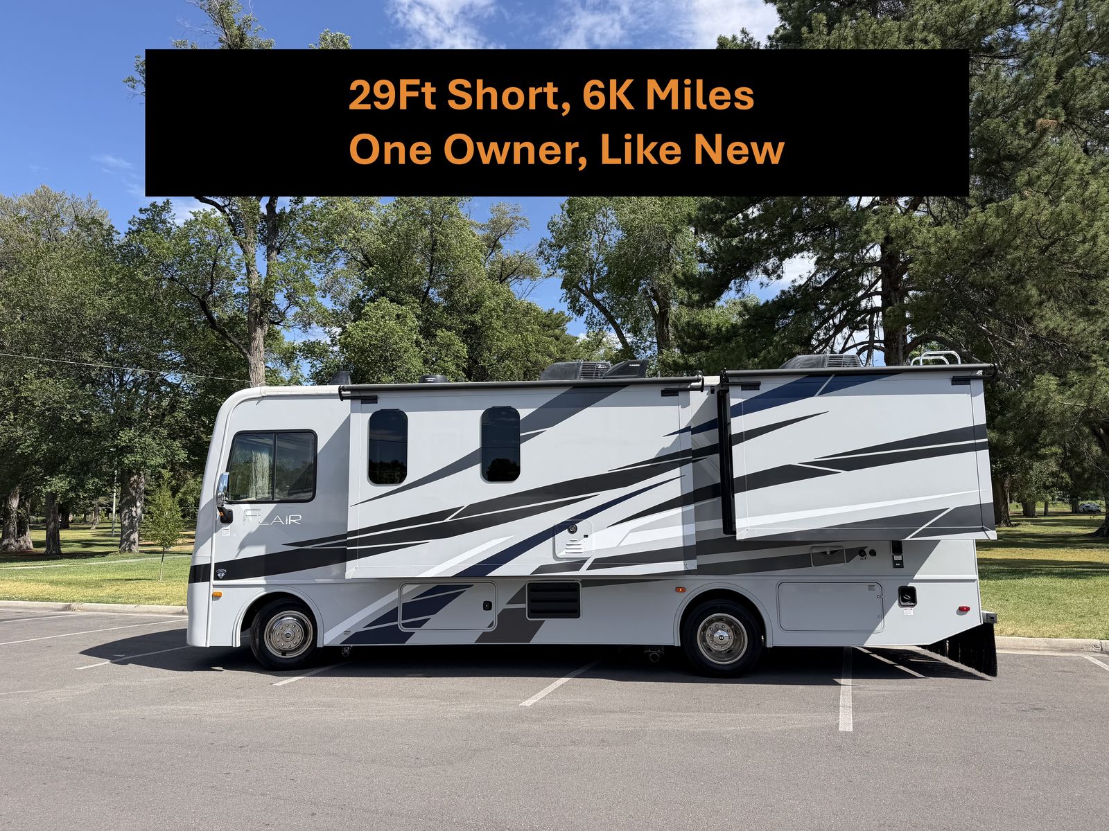 29FT Short, 6K Miles! One Owner, Like New, 2024 Fleetwood Flair 28A Class A Gas Like= Bounder, Pace Arrow Storm Forest River FR3