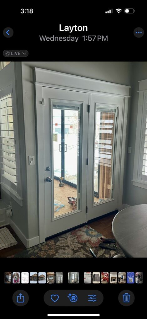 French Door Set with Built-In Blinds 60x80  Right