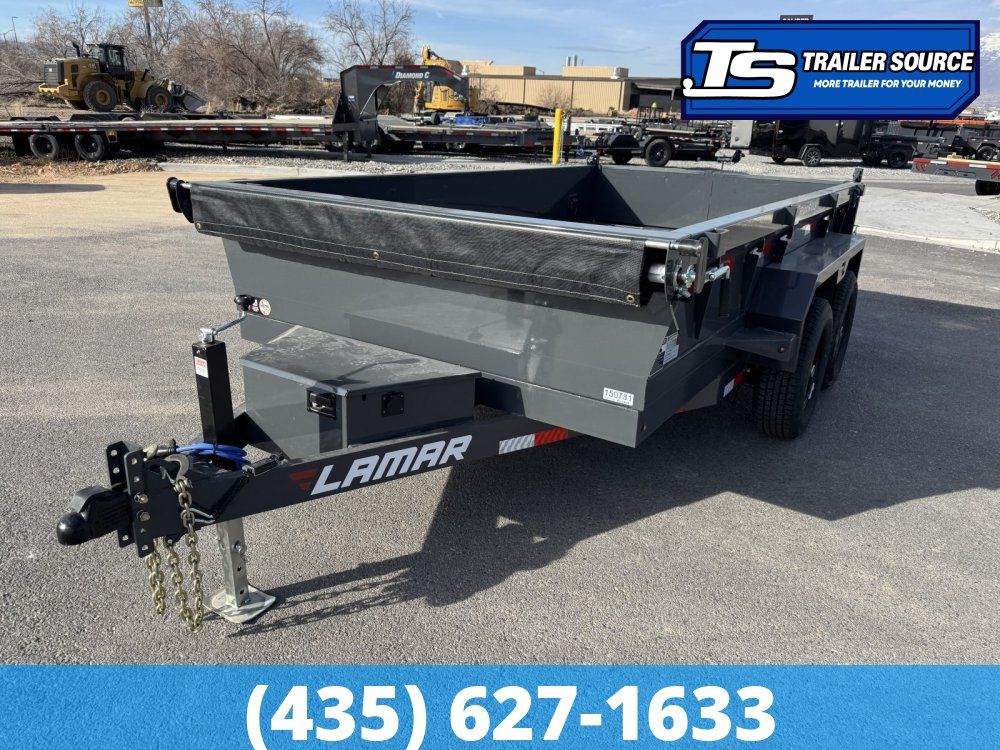 6.5x12 Lamar DM Dump Trailer - 18" Sides - 10K GVWR - Spreader Gate