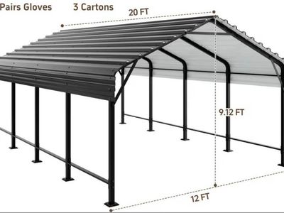 12x20 Metal Carport New In Box