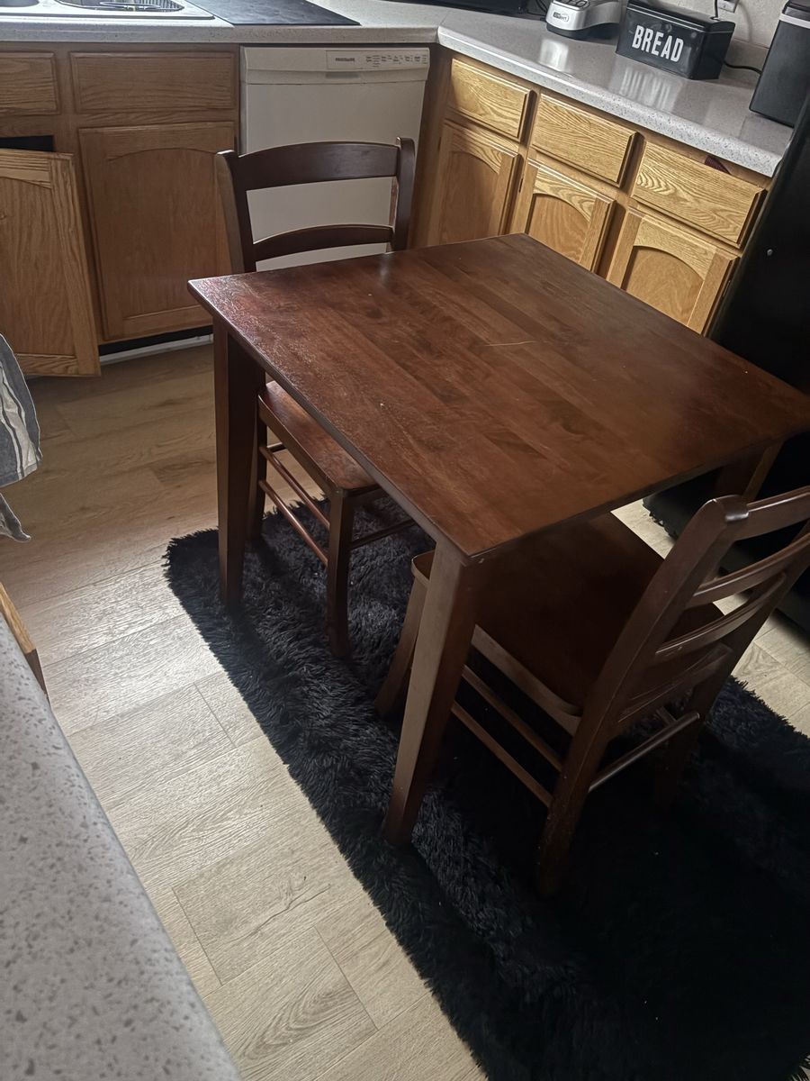 Wooden Dining Table with Chairs Set