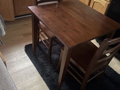 Wooden Dining Table with Chairs Set