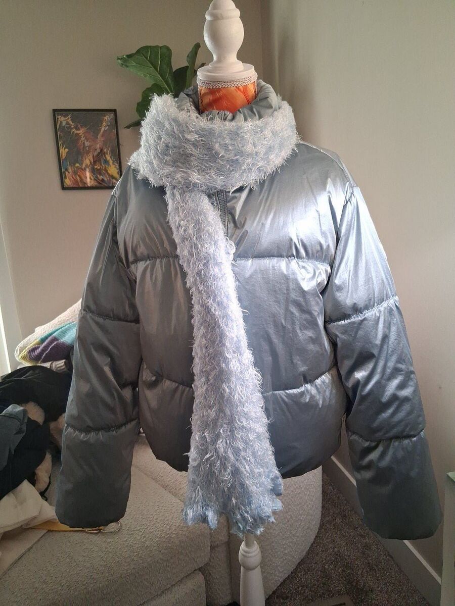 Womens blue Old Navy puffer jacket sz med tall