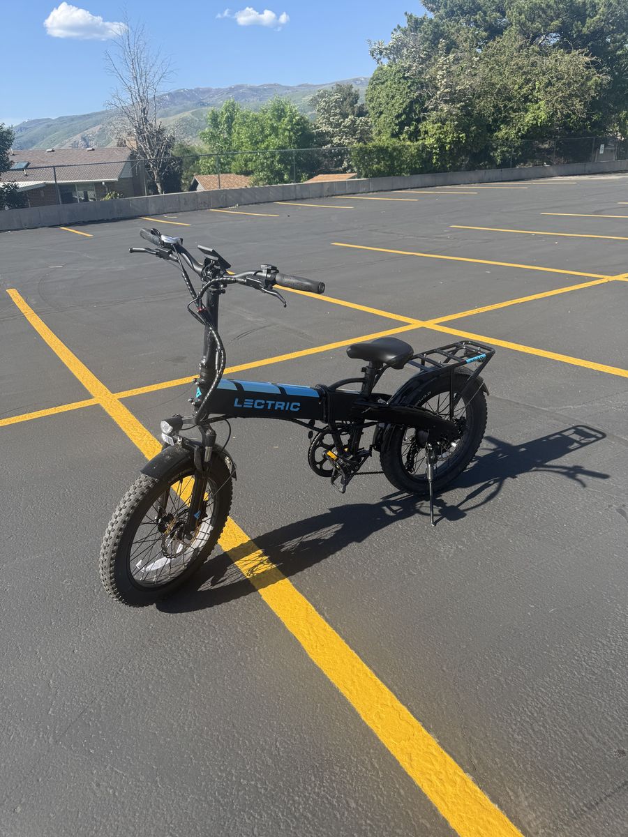 blue and black letric e bike