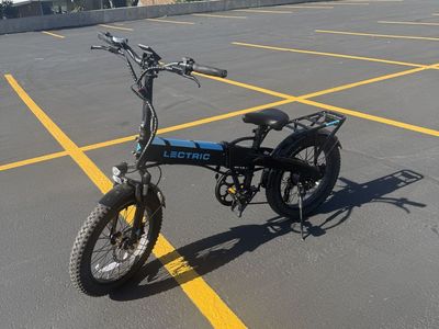 blue and black letric e bike