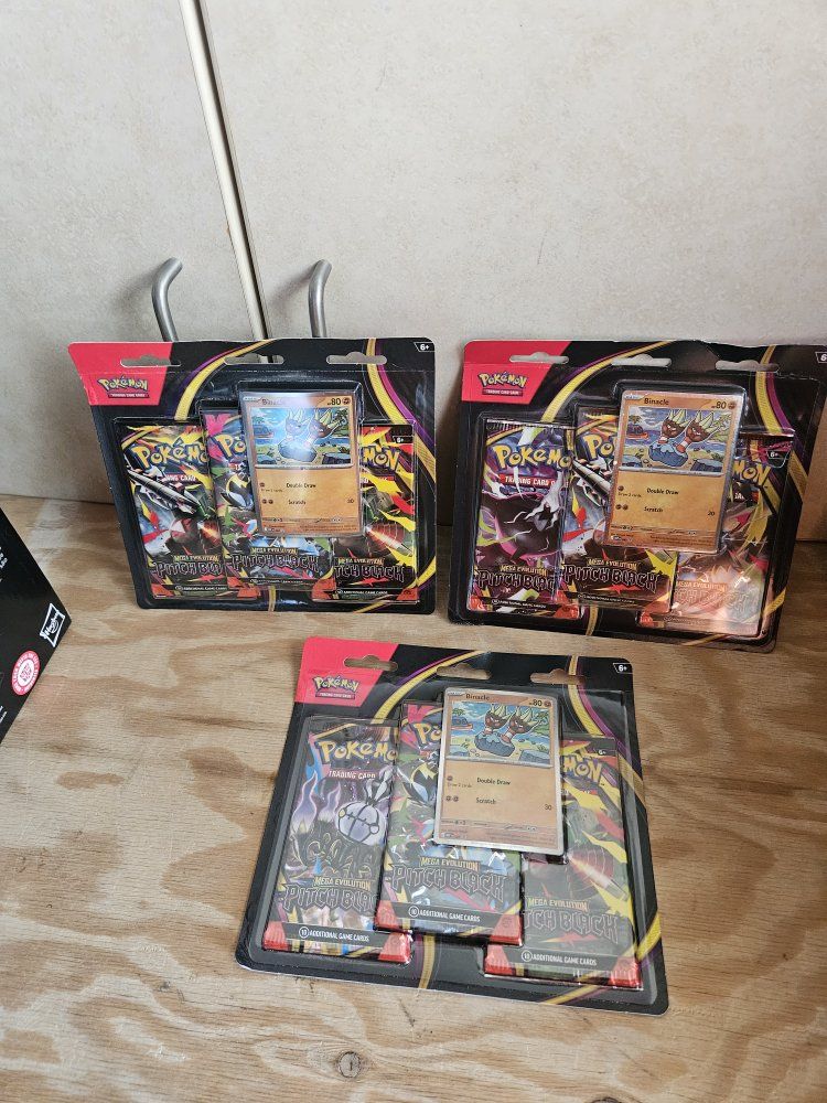 Pokémon TCG Pitch Black 3-Pack Blister Sets with Binacle Promo Card
