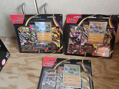 Pokémon TCG Pitch Black 3-Pack Blister Sets with Binacle Promo Card