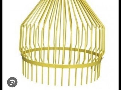 Bar Guard for Intake Pipe 24 - Yellow Metal Cone-Shaped Debris Protection