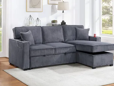 NEW SECTIONAL SOFA-BED with STORAGE BUILT IN - NEW IN BOX