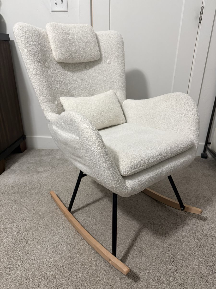 White Modern Rocking Chair
