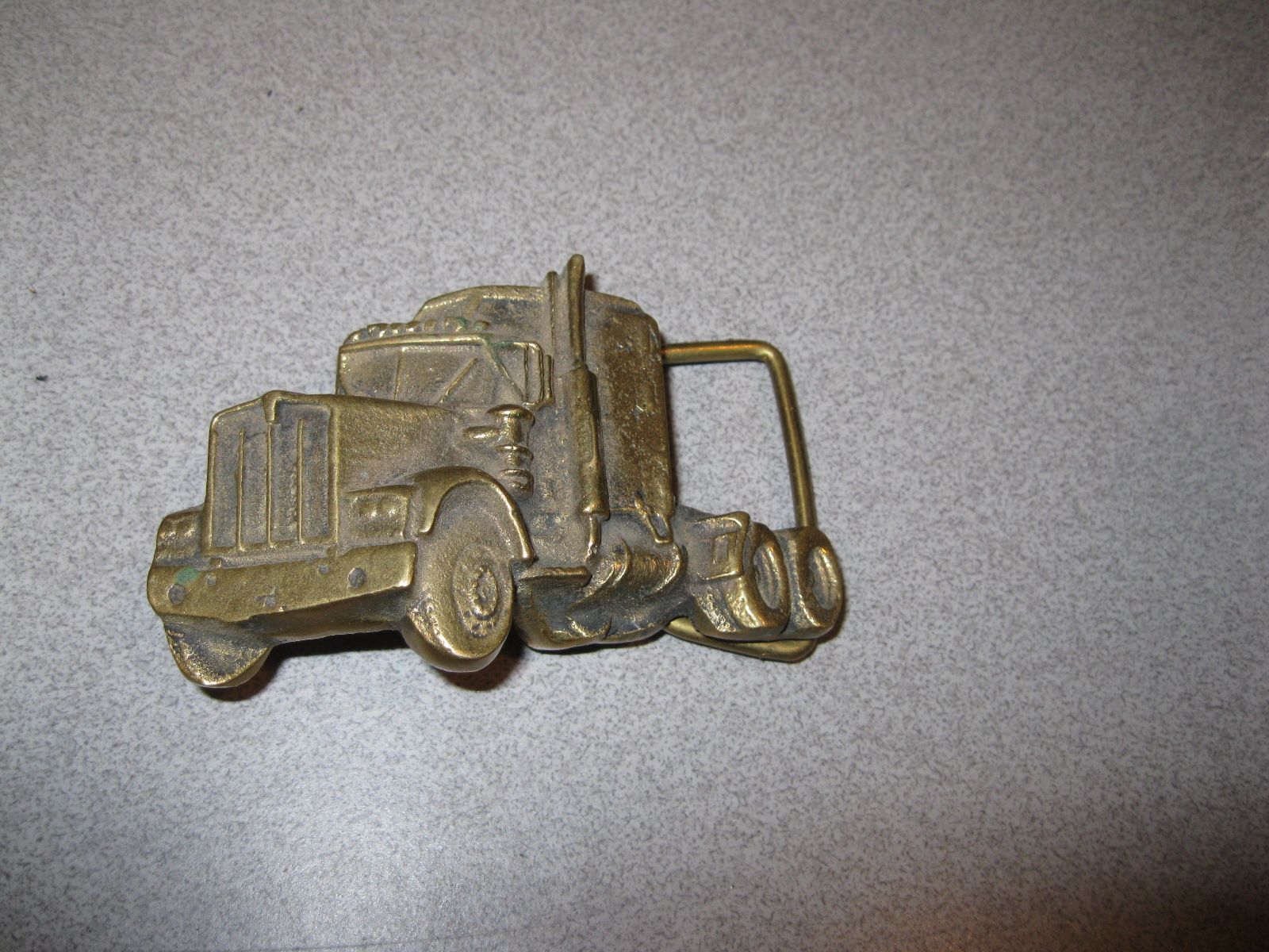 Vintage Solid Brass Trucking Belt Buckle