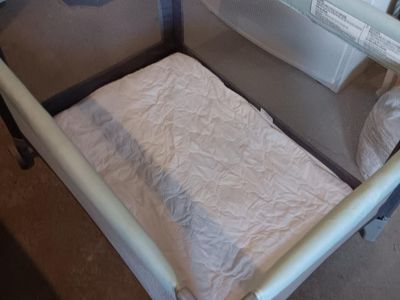 Cosco Funsport Portable Playard - Gray/Mint Green Pack 'n Play with Mattress