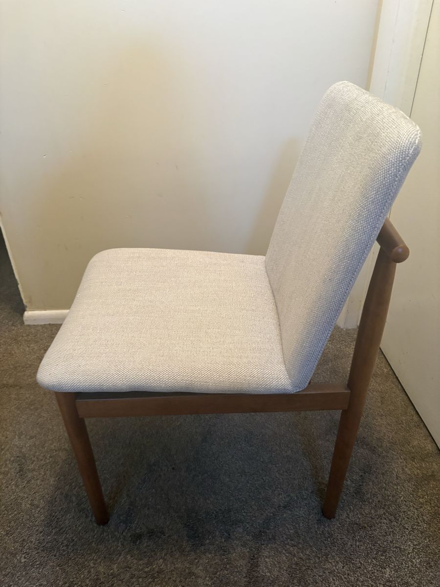 West Elm Framework Upholstered Dining Chair - Mid-Century Modern Wood Frame