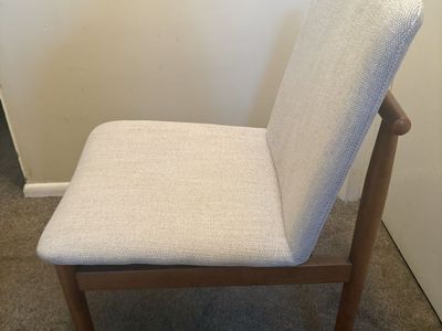 West Elm Framework Upholstered Dining Chair - Mid-Century Modern Wood Frame
