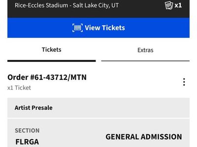 Zach Bryan - With Heaven On Tour - 1 General Admission Ticket (FLRGA) - Aug 7, 2026