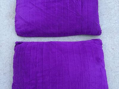 Fuzzy Purple Throw Pillows