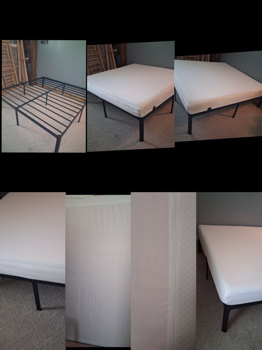 King size mattress and bed frame! *if you want just the mattress or the frame message me*