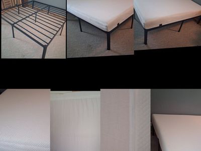 King size mattress and bed frame! *if you want just the mattress or the frame message me*