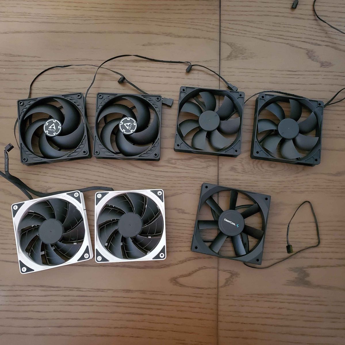 7 Assorted New 120mm PC Cooling Fans