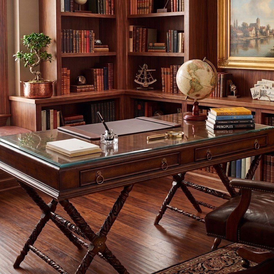 Vintage Campaign Style Desk