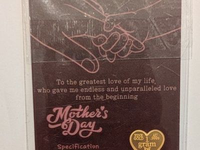 Mother's Day 1 gram gold heart