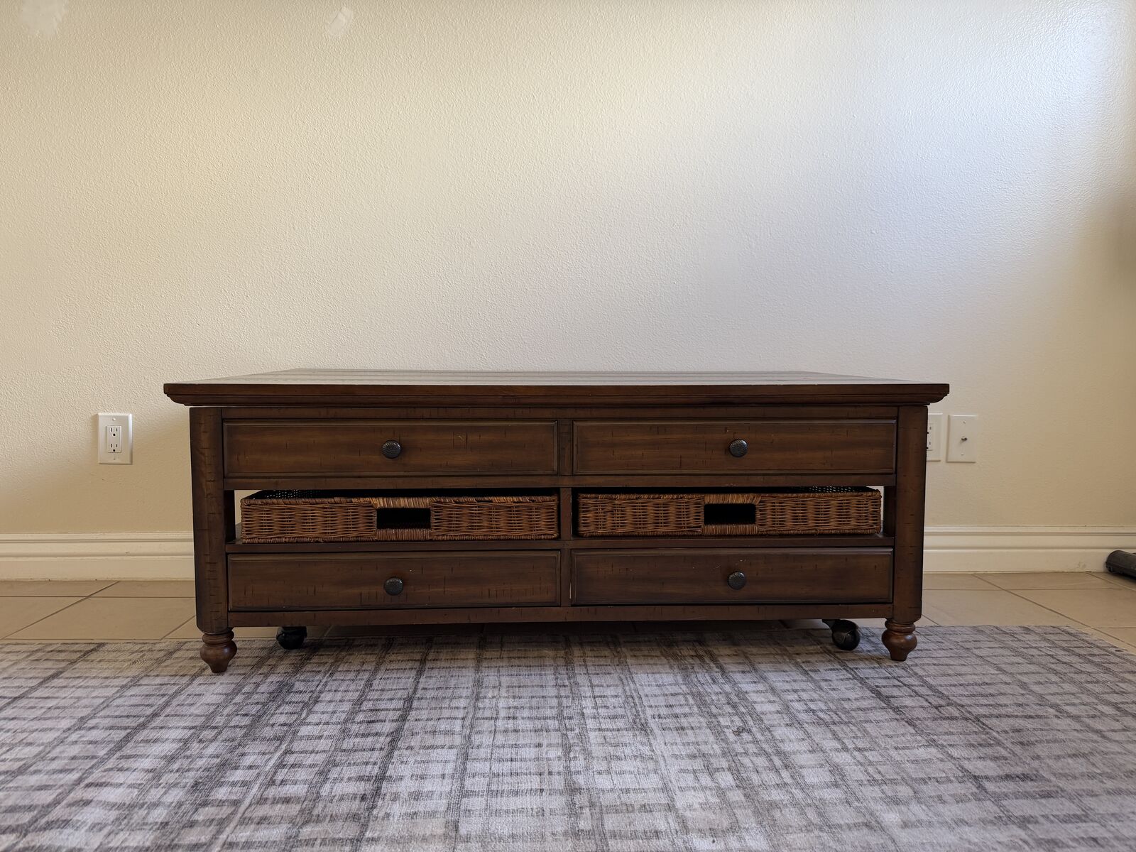 Cottage Lane Lift-Top Coffee Table – Solid Wood w/ Storage