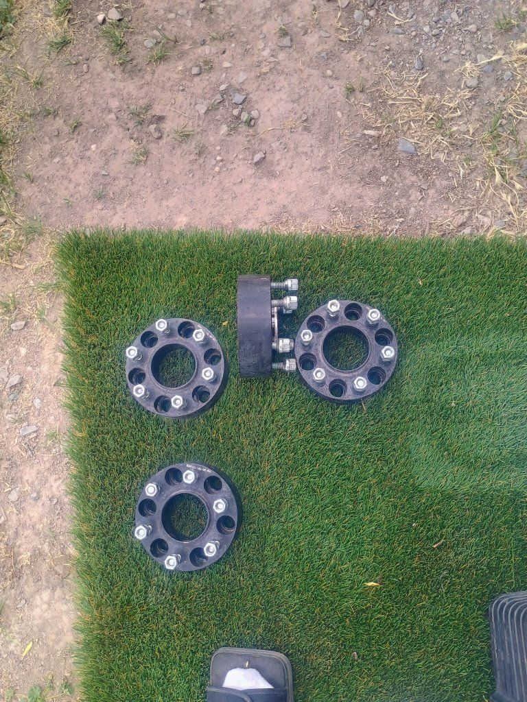 Titan Aluminum 6 lug Wheel Spacers  2 inches thick.