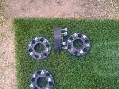 Titan Aluminum 6 lug Wheel Spacers 2 inches thick.
