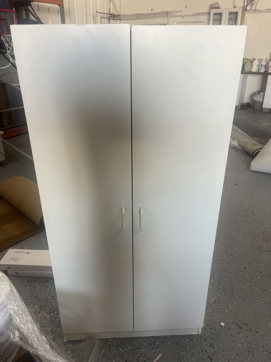 3 each-Full height 30”W x 60”T x 15” deep melamine cabinets