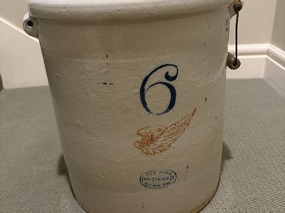 Vintage Red Wing Union Stoneware Co. 6 Gallon Crock with Handles