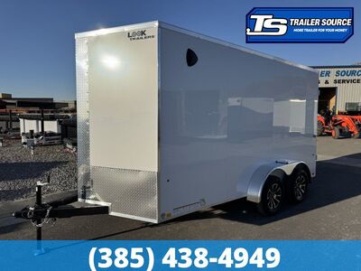 7x14 Look ST DLX Enclosed Cargo Trailer - 7'0" Interior - 7K GVWR - .080 PolyCor, Alloy Wheels, Barn Doors, Translucent Roof
