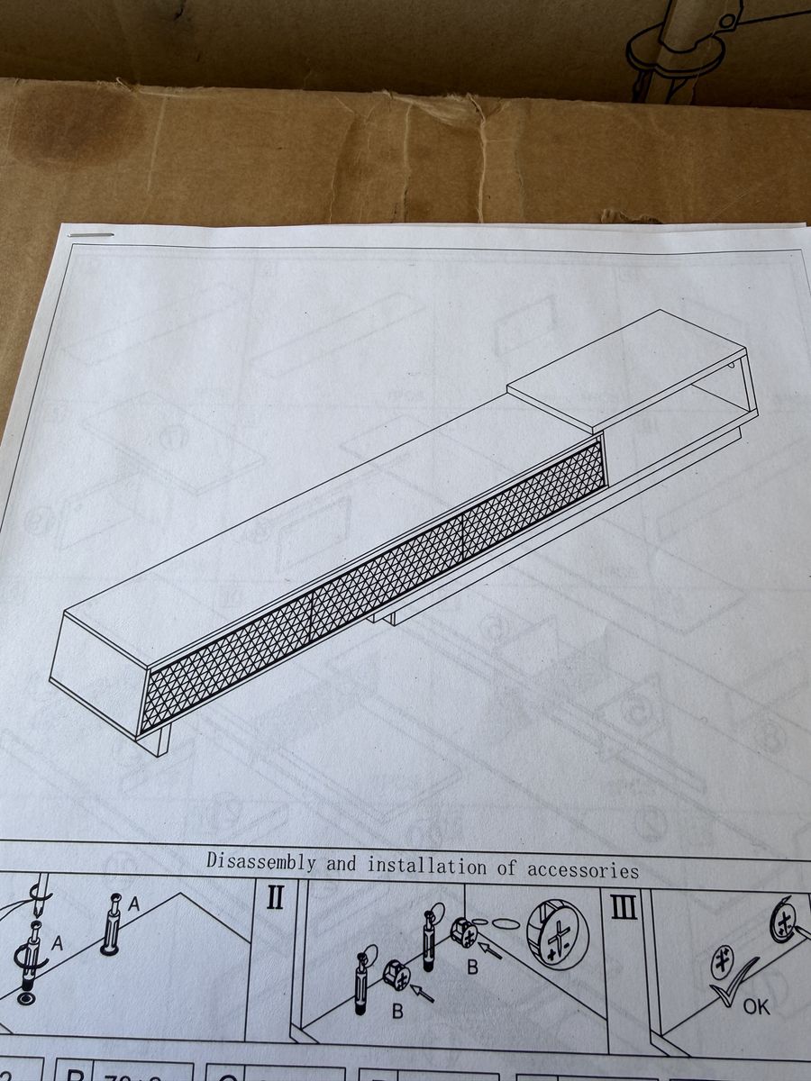 Modern TV Stand / Entertainment Center – New in Box