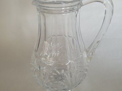 Bohemia Crystal Clear Glass Pitcher Carafe Made in Czech Republic - Elegant Design