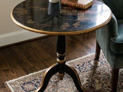 Chinoiserie Tilt Top Pedestal Table
