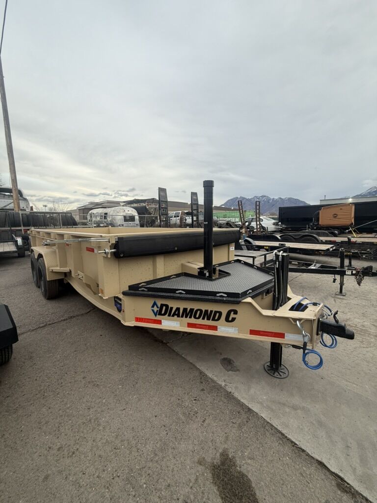 7x16 Diamond C Dump Trailer Rental – 16K Heavy Duty Equipment Trailer