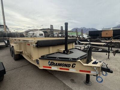 7x16 Diamond C Dump Trailer Rental – 16K Heavy Duty Equipment Trailer