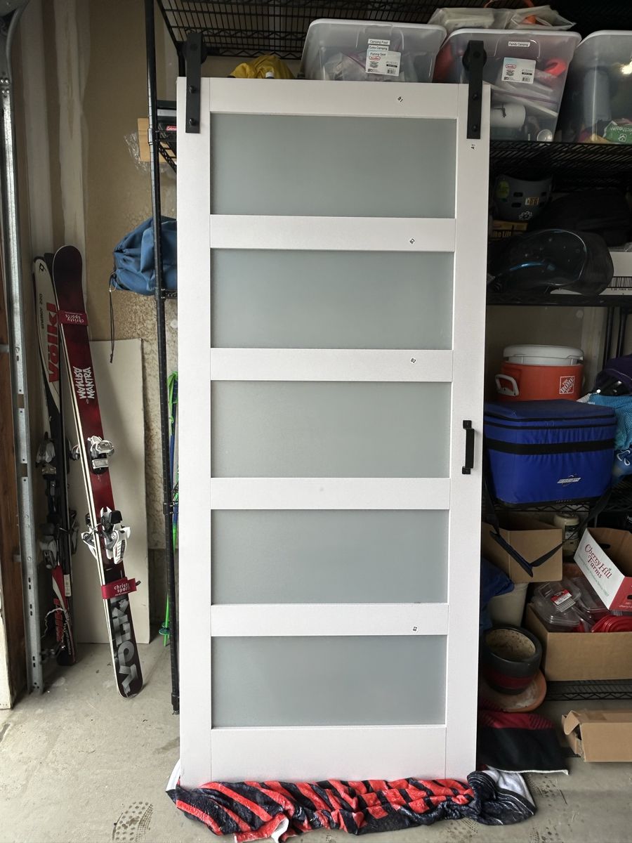Barn Door with Frosted Glass - 36” x 84”