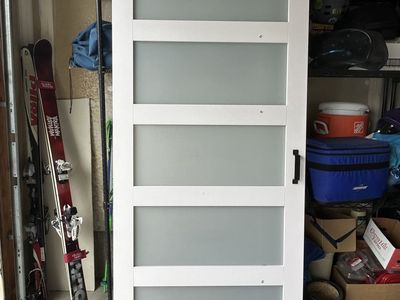 Barn Door with Frosted Glass - 36” x 84”