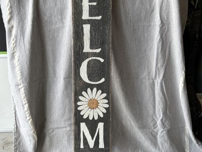 Porch boards “WELCOME' Sign Farmhouse Style Porch Decor 8x46.5