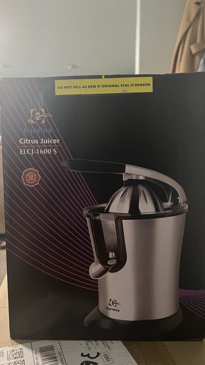 Eurolux ELCJ-1600 S Stainless Steel Electric Citrus Juicer with Pressure Lever