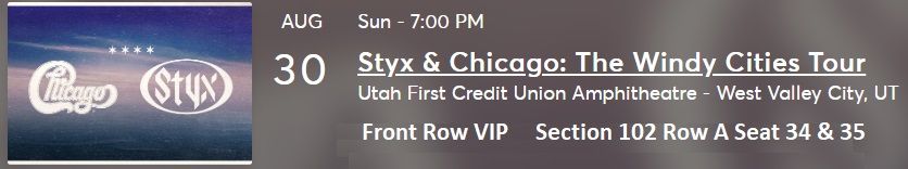 Styx & Chicago: the Windy Cities Tour