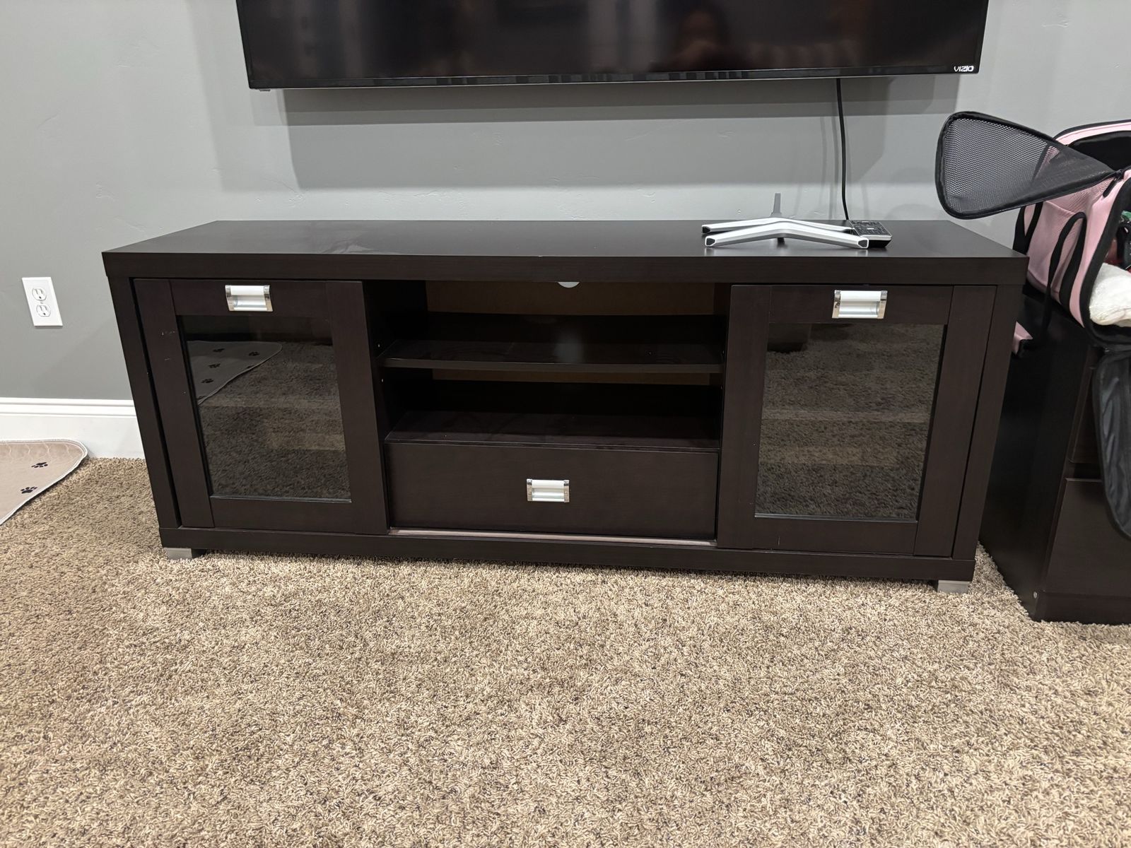 Dark Wood TV Stand / Entertainment Console