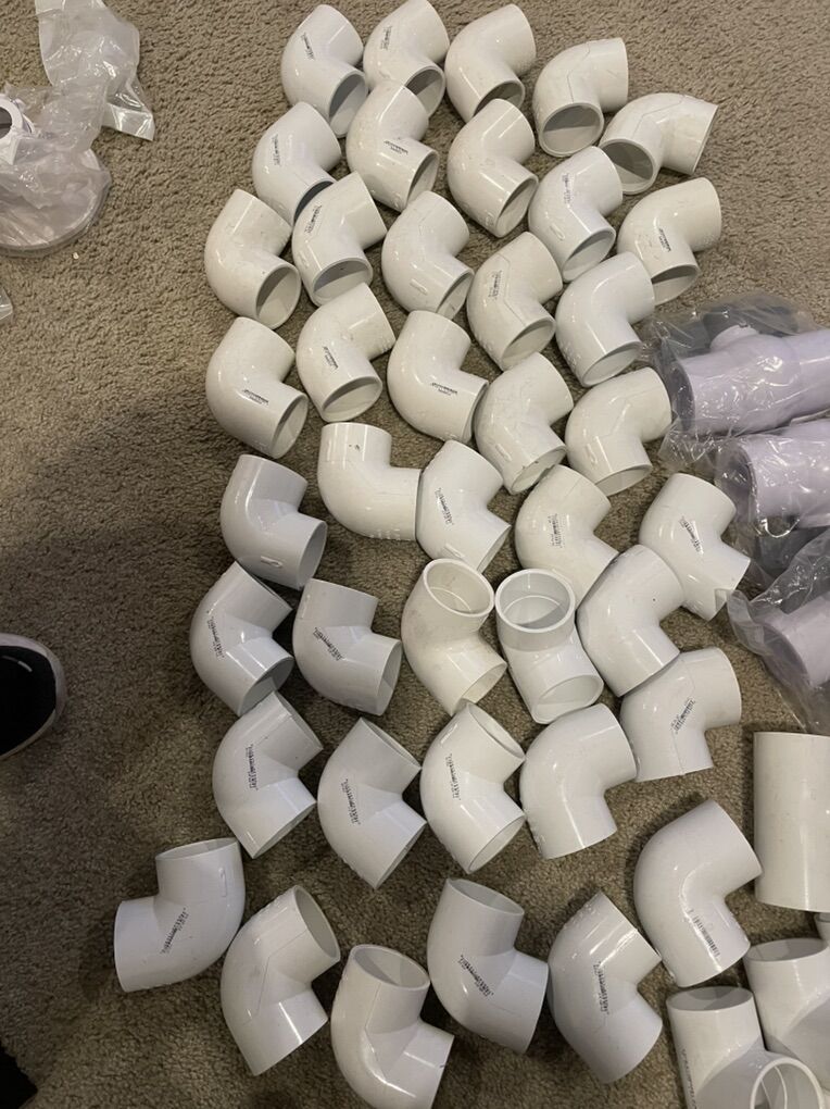 2 Inch pvc fittings And Other Pool Parts New